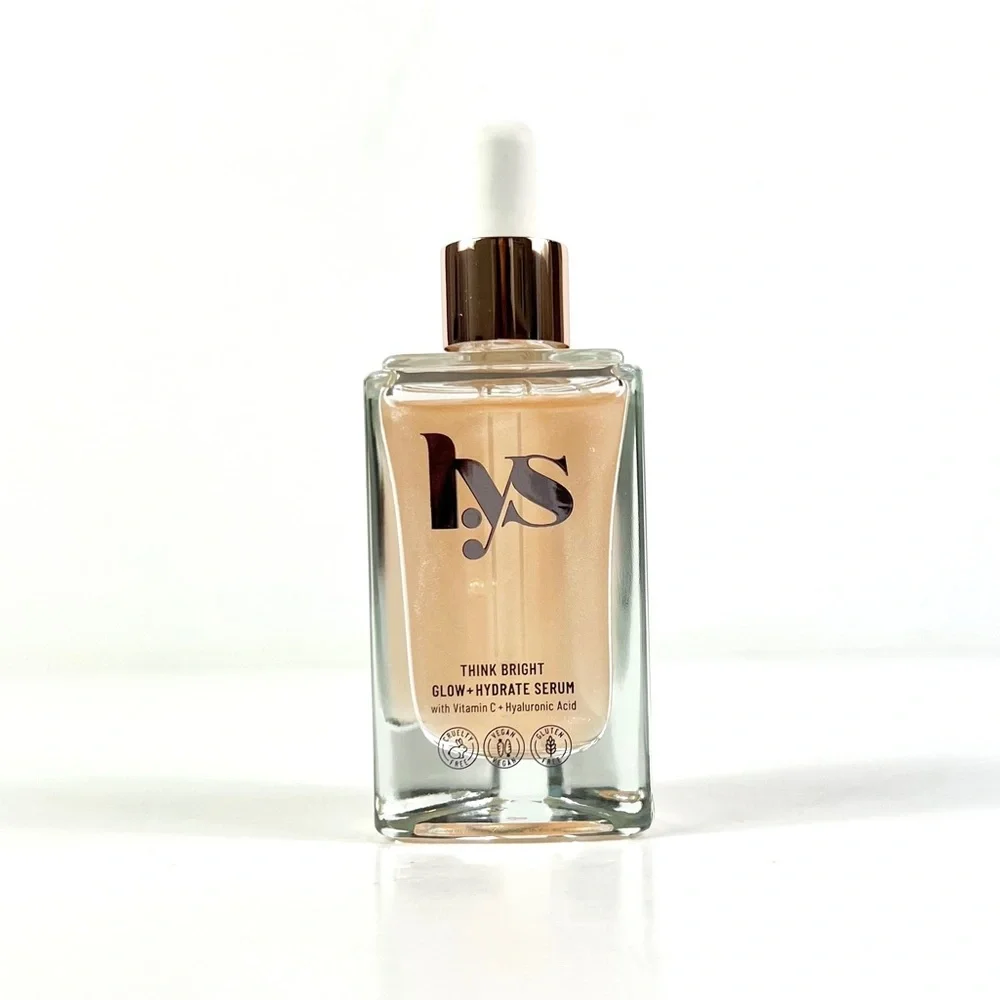 NEW LYS Beauty Think Bight Glow+ Hydrating Serum With Vitamin C Hyaluronic Acid